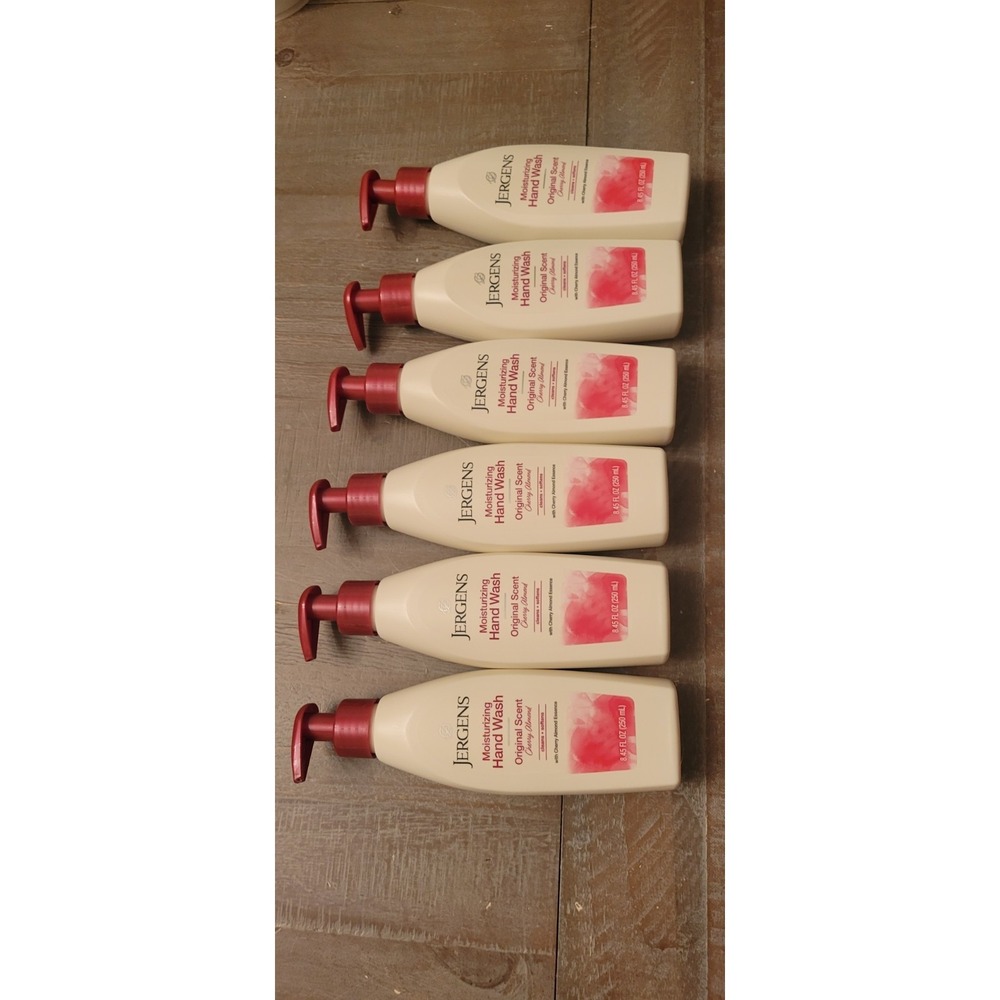 NEW‎ LOT 6 Jergens Moisturizing Hand Wash Original Scent Cherry Almond 8.45 oz